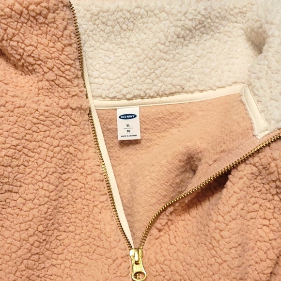 Pink Sherpa Half Zip Sweater - Picture 2 of 4